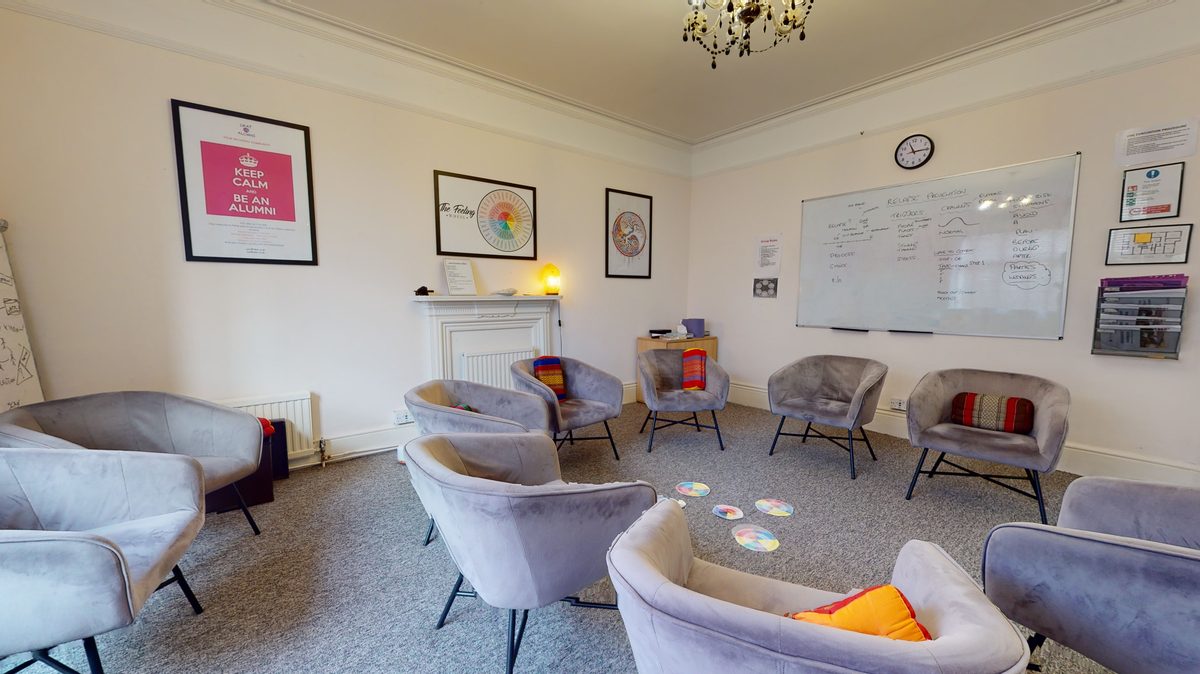 A warm reception area at a UKAT residential facility